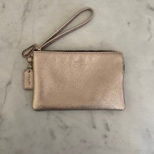 BEAUTIFUL Gold Coach wristlet